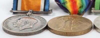 First and Second World War British Medal trio to the Royal Hampshire Regiment. Comprising of British War Medal, British Victory Medal and Second World War Defence Medal. Impressed to 202337 Pte. William James Godsell, The Royal Hampshire Regiment. (3)Gods - 3