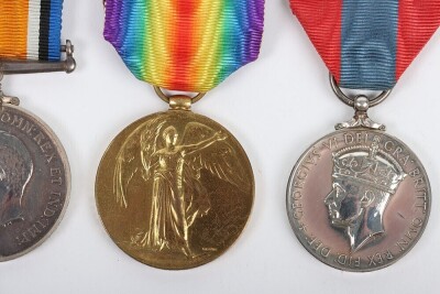 First World War British POW Imperial Service medal group of Four to the 8th (City of London)( Post Office Rifles Battalion) London Regiment. Comprising of GRVI Imperial Service Medal, 1914-15 Star, British War Medal and British Victory Medal, impressed to - 3