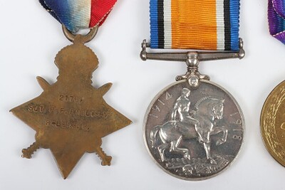 First World War British POW Imperial Service medal group of Four to the 8th (City of London)( Post Office Rifles Battalion) London Regiment. Comprising of GRVI Imperial Service Medal, 1914-15 Star, British War Medal and British Victory Medal, impressed to - 5