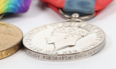 First World War British POW Imperial Service medal group of Four to the 8th (City of London)( Post Office Rifles Battalion) London Regiment. Comprising of GRVI Imperial Service Medal, 1914-15 Star, British War Medal and British Victory Medal, impressed to - 8