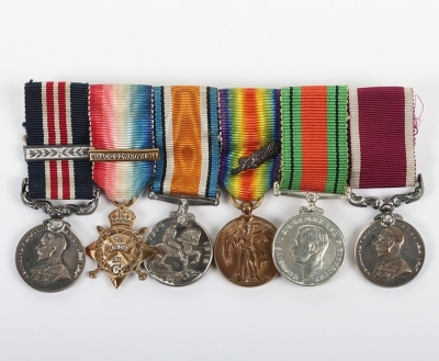 Miniature medals &ndash; a Great War Military Medal and Second Award Bar Long Service Group of 6.