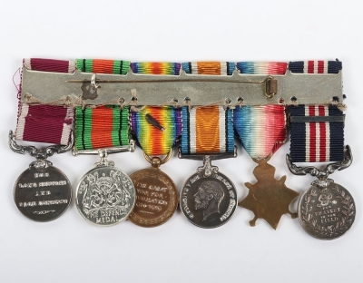 Miniature medals &ndash; a Great War Military Medal and Second Award Bar Long Service Group of 6. - 4
