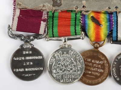 Miniature medals &ndash; a Great War Military Medal and Second Award Bar Long Service Group of 6. - 5