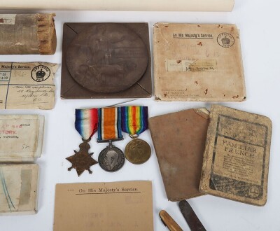 Great War Family Grouping, Including Memorial Plaque and Pair to 221198 Gunner Hopkins, Royal Field Artillery, Died of Wounds, 1918. - 2