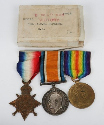 Great War Family Grouping, Including Memorial Plaque and Pair to 221198 Gunner Hopkins, Royal Field Artillery, Died of Wounds, 1918. - 6