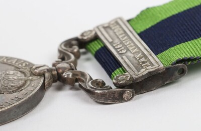 GRV Indian General Service medal to 1/5th Battalion Hampshire Regiment with Afghanistan North West Frontier 1919 clasp impressed to 241404 Acting Corporal Albert Frederick Adams, 1/5th Hampshire Regiment. Adams also served with the Service number 3094 - 5