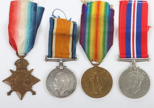 First and Second World War British Medal Group of Four to the 1/8th Battalion (City of London) (Post office Rifles) London Regiment. Comprising of 1914-15 Star, British War Medal, Victory Medal and 1939-45 War medal. Impressed to 1315 Acting Corporal Regi