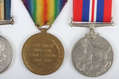 First and Second World War British Medal Group of Four to the 1/8th Battalion (City of London) (Post office Rifles) London Regiment. Comprising of 1914-15 Star, British War Medal, Victory Medal and 1939-45 War medal. Impressed to 1315 Acting Corporal Regi - 6