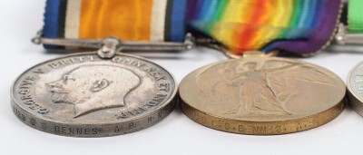 First and Second World War British Medal Trio to the Royal Naval Volunteer Reserve (Anson Battalion) and Isle of Wight Rifles. Comprising of British War Medal and British Victory Medal and Defence Medal. Impressed to PZ 1729 Cecil S Dennes A.B. Royal Nava - 3