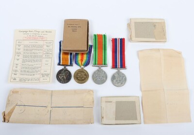 First and Second World War Family medal group to the RAF to include First World War Medal Pair: British War Medal and British Victory Medal impressed to 290030 Sjt Leonard Thomas Murray, Royal Navy and RAF in original boxes. Together with Second World War - 4