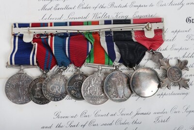 The impressive Second World War MBE, with later Kings Police Medal, Police long service group of 8 to the Assistant Chief Constable of the Norfolk Constabulary. - 4