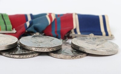 The impressive Second World War MBE, with later Kings Police Medal, Police long service group of 8 to the Assistant Chief Constable of the Norfolk Constabulary. - 9