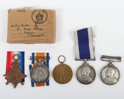 Royal Navy long service group of 5 medals.