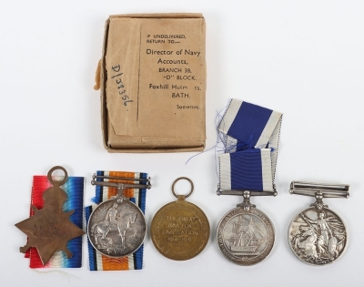 Royal Navy long service group of 5 medals. - 6