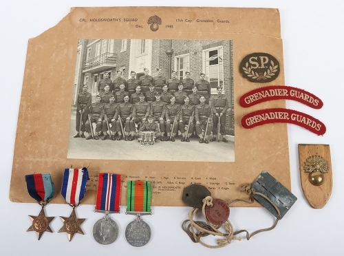 Group of 4 Second World War medals attributed to a Grenadier Guardsman who was taken prisoner of war in Tunisia in 1943