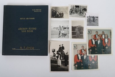 WW2 and Post War Medal Group and Substantial Log Book Set of Master Navigator R T Dyer, - 9