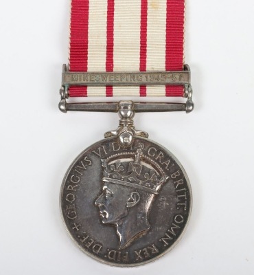 GRVI Naval General service medal with Minesweeping 1945-51 clasp. Impressed to P/KX 527355 G.S. Tiley, Stoker Mechanic, Royal Navy