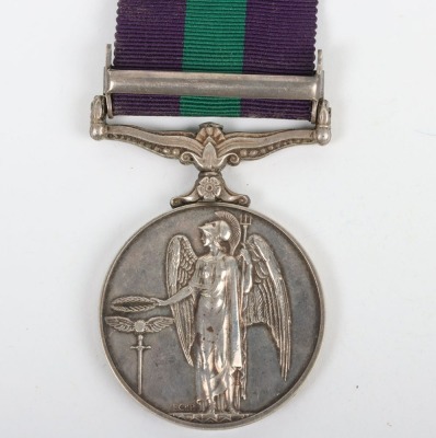 ERII General Service Medal to the Hampshire Regiment with Malaya clasp. Impressed to 23058272 Pte. W.J. Freestone, Royal Hampshire Regiment - 3