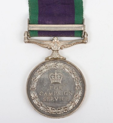 ERII General Service Medal with Borneo clasp, impressed to 23733388 Pte. M.P Wheeler, Royal Hampshire Regiment - 3