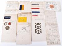 Interesting Grouping of Cloth Insignia Pattern Cards