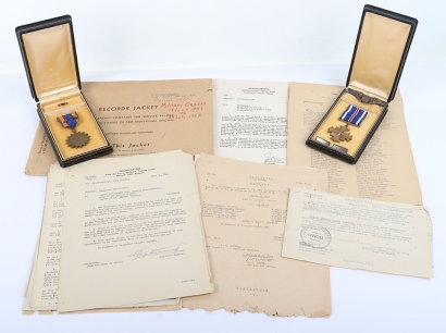 WW2 USAAF Distinguished Flying Cross Medal and Document Grouping of 1st Lieutenant Leon C Druckenmiller B-17 Bomber Pilot of 554th Bombardment Squadron, 384th Bombardment Group
