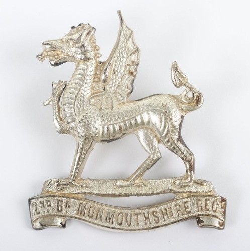 2nd Battalion Monmouthshire Regiment Officers Dress Cap Badge
