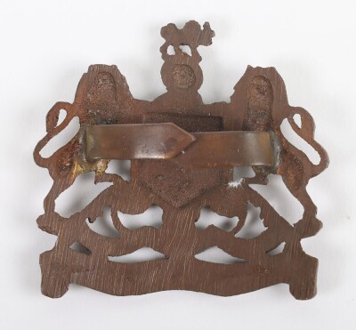 Scarce WW1 Herefordshire Officers Service Dress Cap Badge - 2