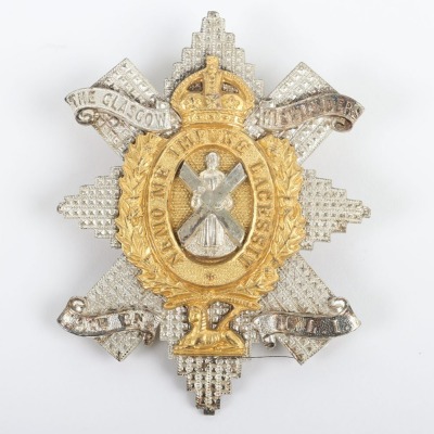 9th (The Glasgow Highlanders) Battalion Highland Light Infantry Officers Headdress Badge
