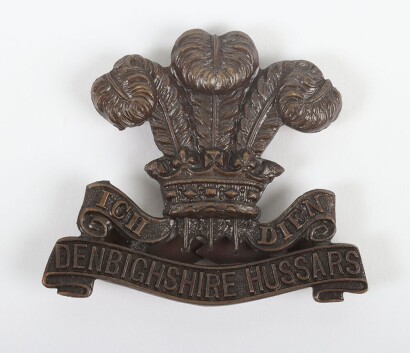 Denbighshire Yeomanry (Hussars) Officers Service Dress Cap Badge