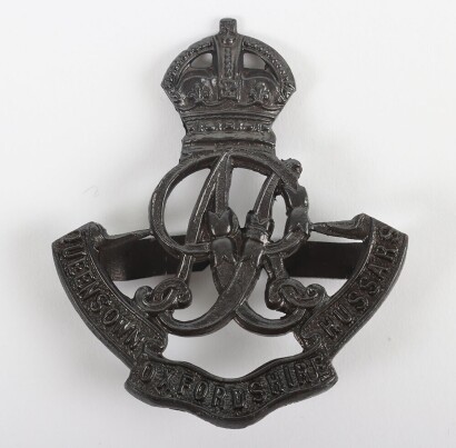 Queens Own Oxfordshire Hussars Officers Cap Badge