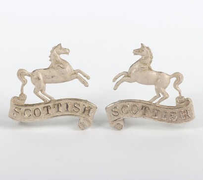 10th (Scottish) Battalion Kings Liverpool Regiment Officers Collar Badges