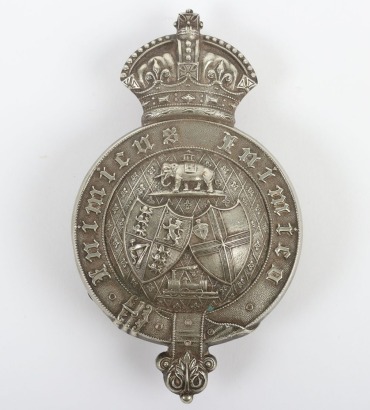 Indian Army, Great Indian Peninsula Railway Volunteer Corps Officer's Pouch Badge.
