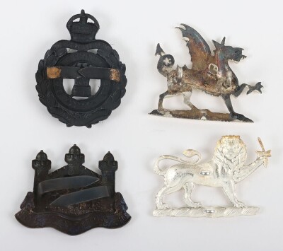 4x British Territorial Officers Cap Badges - 2