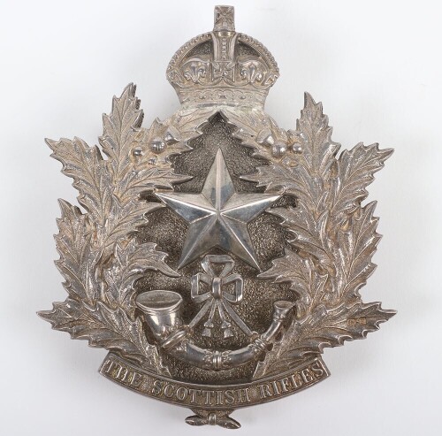 The Cameronians. (Scottish Rifles) Officer's Hallmarked Silver Cross Belt Plate.