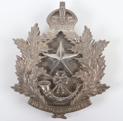 The Cameronians. (Scottish Rifles) Officer's Hallmarked Silver Cross Belt Plate.