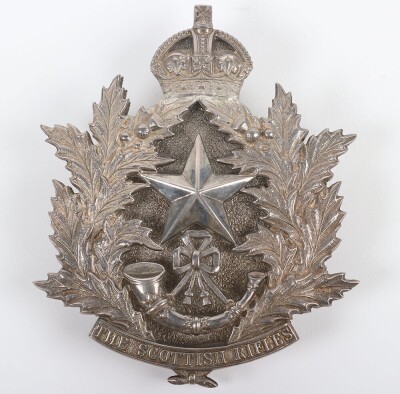 The Cameronians. (Scottish Rifles) Officer's Hallmarked Silver Cross Belt Plate.