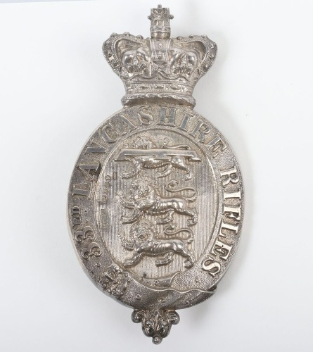 33rd Lancashire (2nd Manchester) Rifle Volunteers Officer's Hallmarked Silver Pouch Belt Plate.