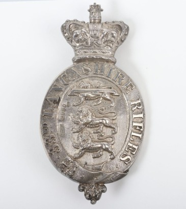33rd Lancashire (2nd Manchester) Rifle Volunteers Officer's Hallmarked Silver Pouch Belt Plate.