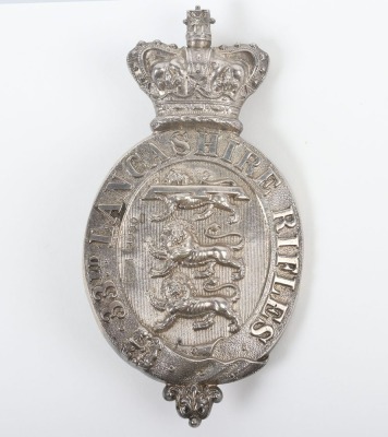 33rd Lancashire (2nd Manchester) Rifle Volunteers Officer's Hallmarked Silver Pouch Belt Plate.