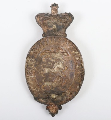 33rd Lancashire (2nd Manchester) Rifle Volunteers Officer's Hallmarked Silver Pouch Belt Plate. - 2