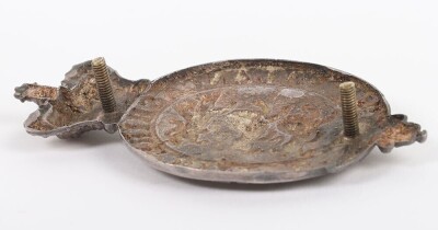 33rd Lancashire (2nd Manchester) Rifle Volunteers Officer's Hallmarked Silver Pouch Belt Plate. - 3
