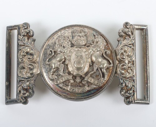 Rare Victorian Hampshire Regiment Portsmouth Civil Service Corps Waist Belt Clasp.