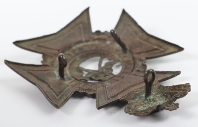 2nd Gloucestershire Volunteer Battalion Blackened Brass Helmet Plate. - 4