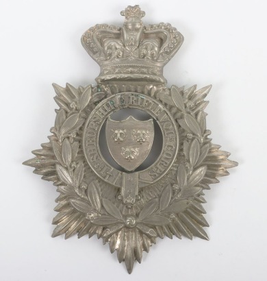 1st Shropshire Rifle Volunteers Victorian Helmet Plate.