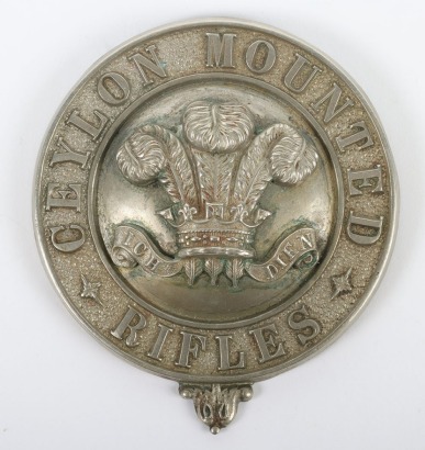 Prince of Wales's Ceylon Mounted Rifles Officer's Martingale Horse Furniture Badge.