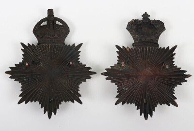 Two London Rifle Brigade Blackened Brass Helmet Plates. - 2