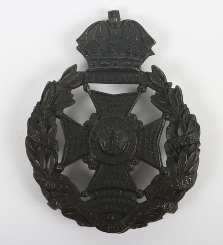 The Rifle Brigade Blackened Helmet Plate circa 1878-90.