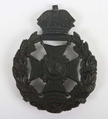 The Rifle Brigade Blackened Helmet Plate circa 1878-90.
