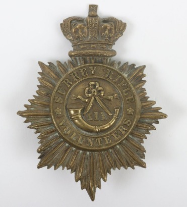 The 19th (Lambeth) Surrey Rifle Volunteers Victorian Shako Plate.
