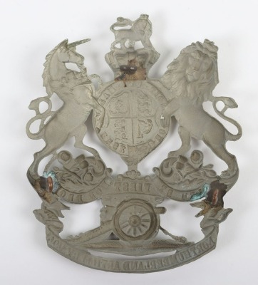 The First Northumberland Artillery Volunteers Victorian white metal Helmet Plate. - 2